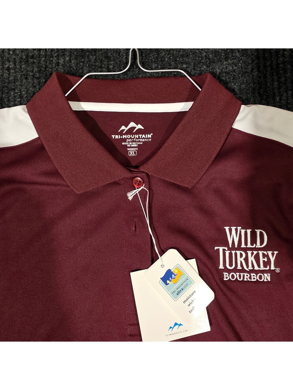 Tri-Mountain Performance Women's XL Wild Turkey Bourbon Polo Shirt